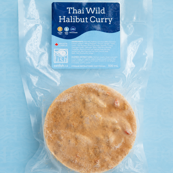 Frozen Thai Wild Halibut Curry (Dairy-Free) (GF)(500 ml)