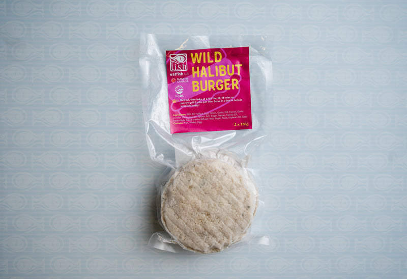 Frozen Wild Halibut Burgers (2x150g)