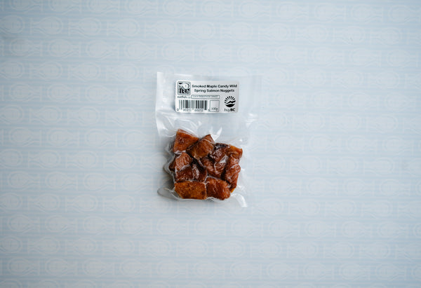 SMOKED Maple Wild Spring Salmon Candy Nuggets (100g)