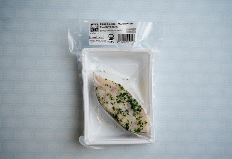Frozen Herb & Lemon Marinated Halibut Steak