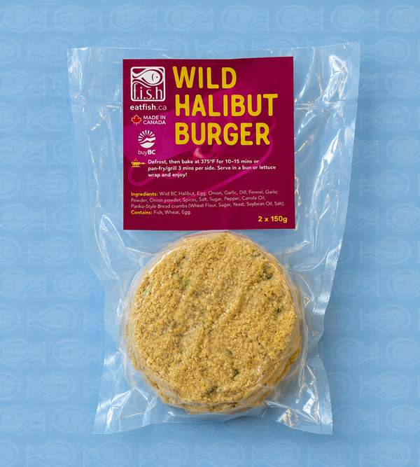 Frozen Wild Halibut Burgers (2x150g)