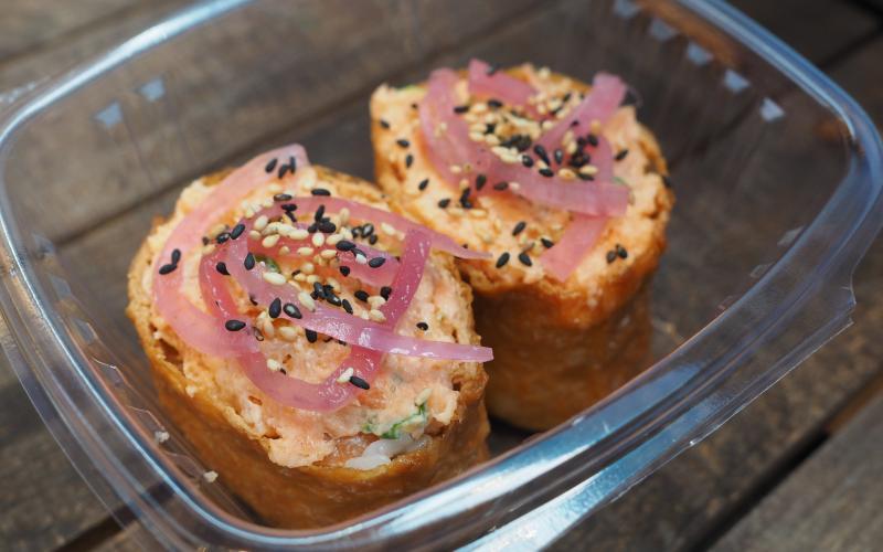 SMOKED Salmon Inari (with Pickled Onions) (pack of 2)